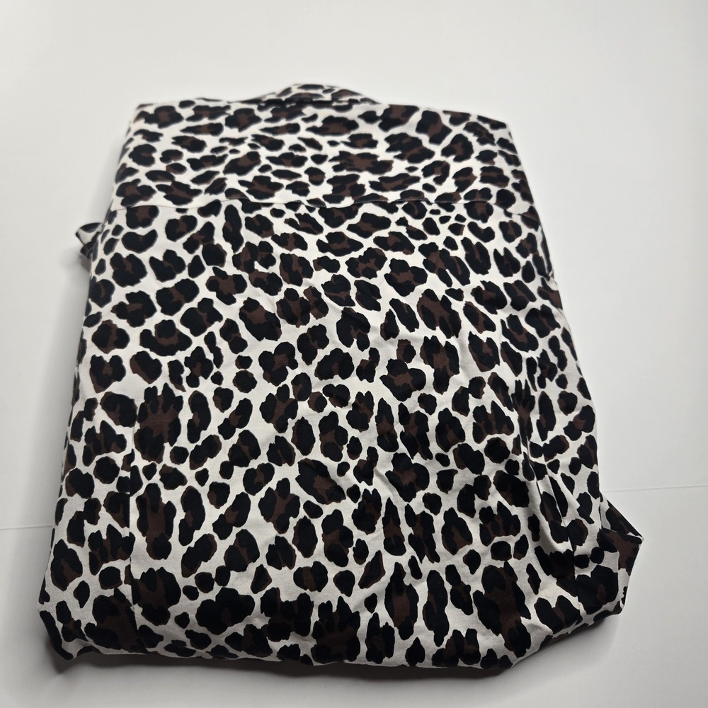Talbots‎ Animal Print Multicolor Blouse Top Size Large